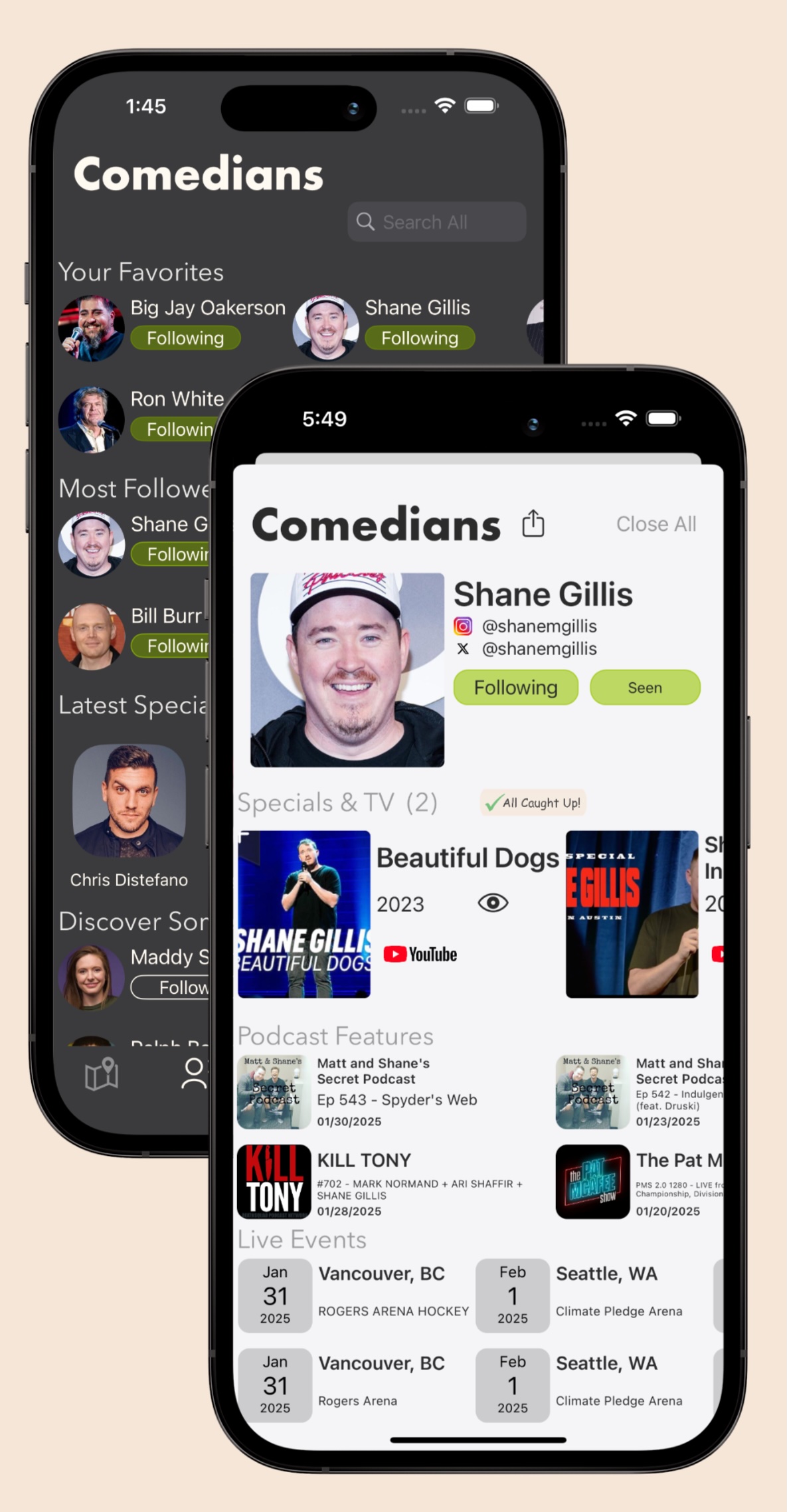 Browse Comedians in our Stand-Up Comedy Database