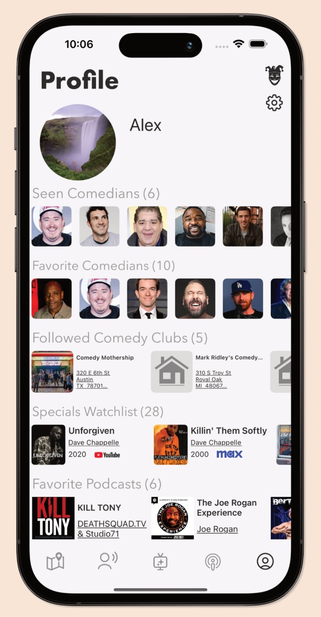 Personalized Stand-Up Comedy Profile