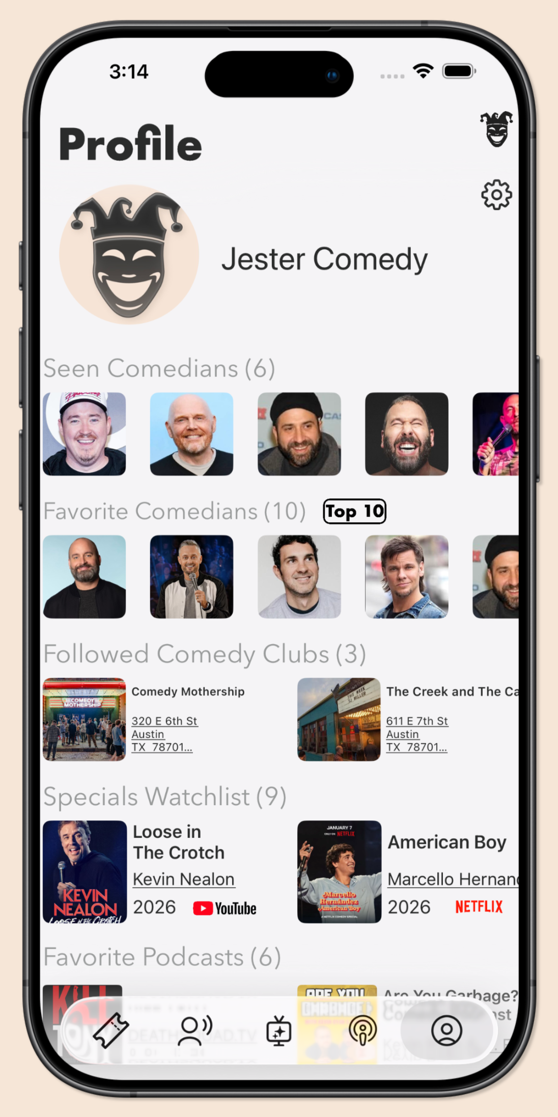 Personalized Stand-Up Comedy Profile